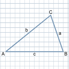 Abbildung: Berechnetes Dreieck aus Beispiel