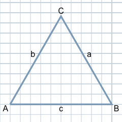 Bezeichnungen gleichseitiges Dreieck